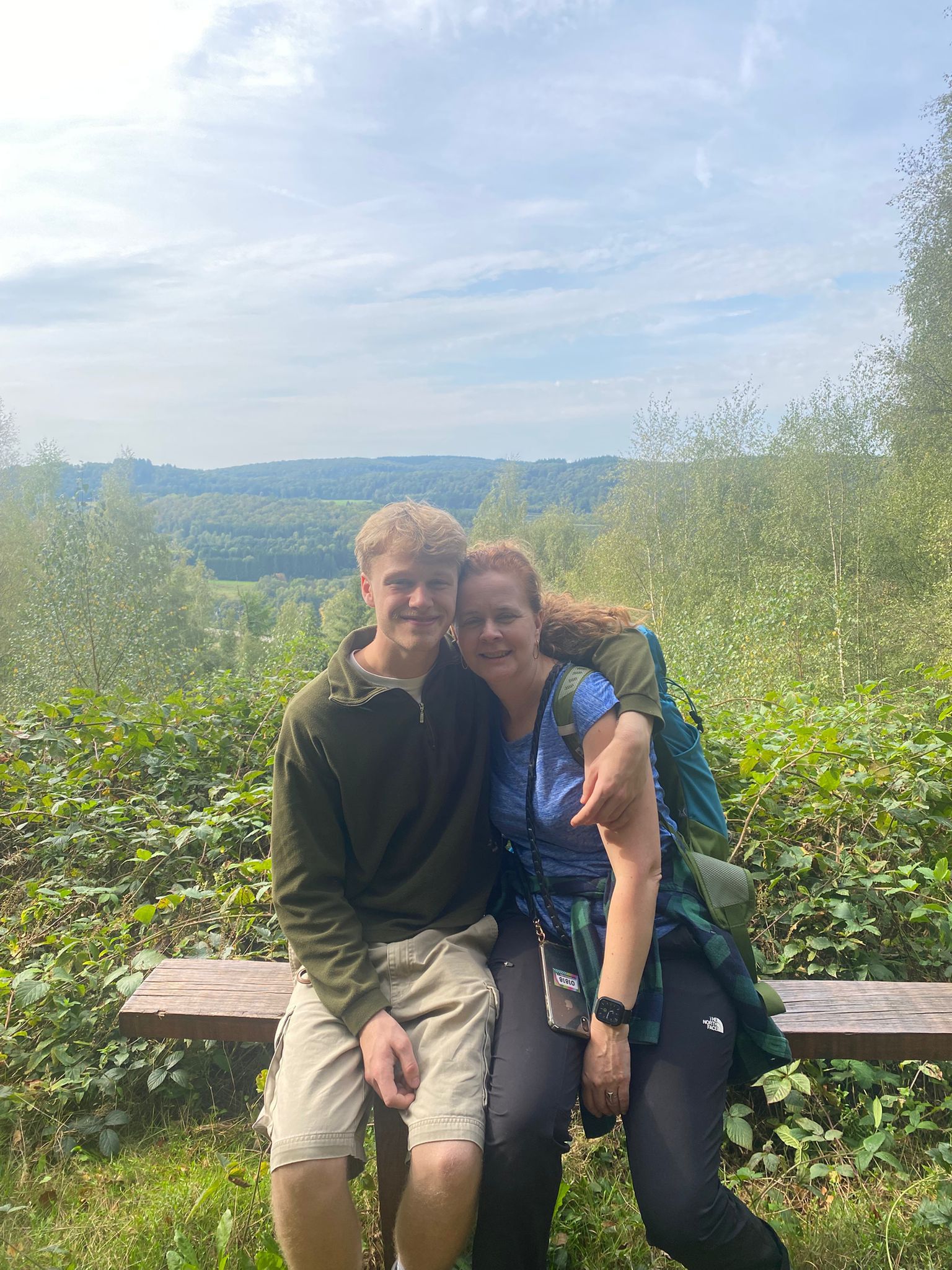 Dries Albert with partner on a scenic overlook
